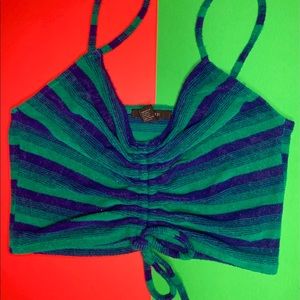 BRAND NEW-no tags-adjustable stripped crop top